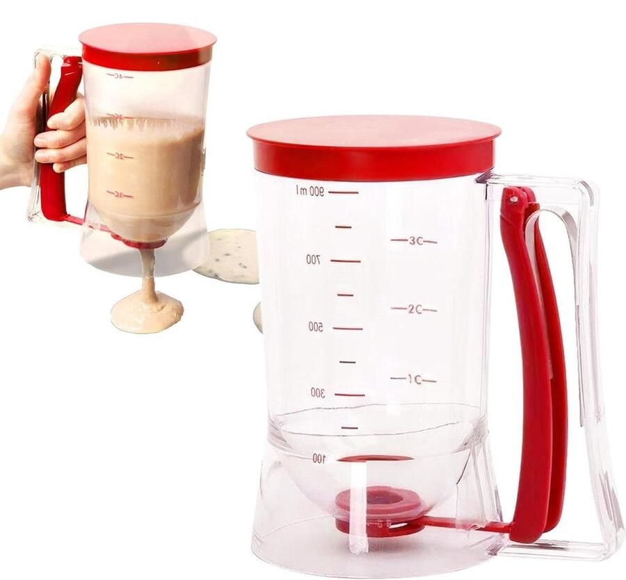 Pannenkoek Beslag Dispenser Beslag Gieten Tool Bakken Vereenvoudigen Lekvrij Gietontwerp 900 ml Meerkleurig