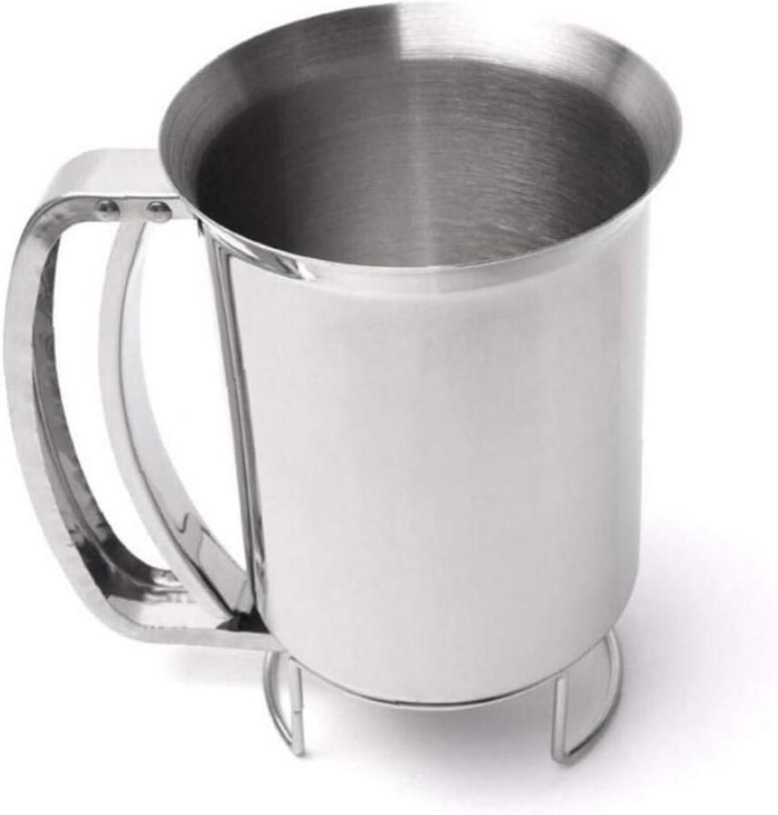 Pannenkoek Beslag Dispenser Roestvrij Stalen Handheld Trechter voor Wafels Muffins en Cupcakes