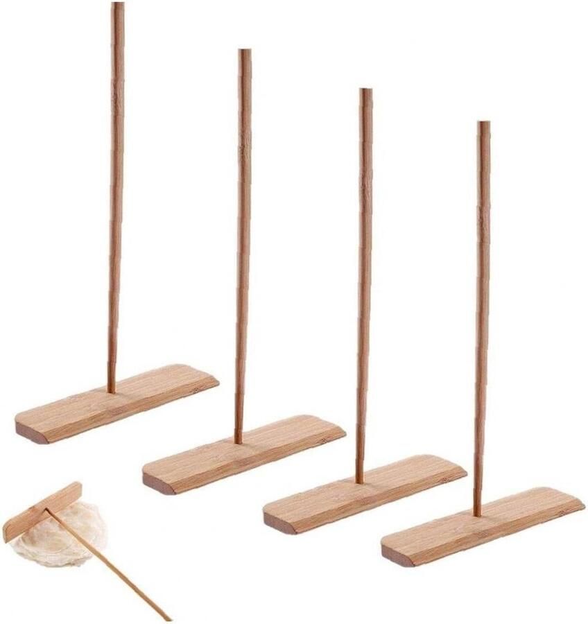 Pannenkoek Beslag Spreader Crêpe Maker Stok Pannenkoeken Maken T-Vorm Ontwerp 3.5 x 15 cm Houtkleur
