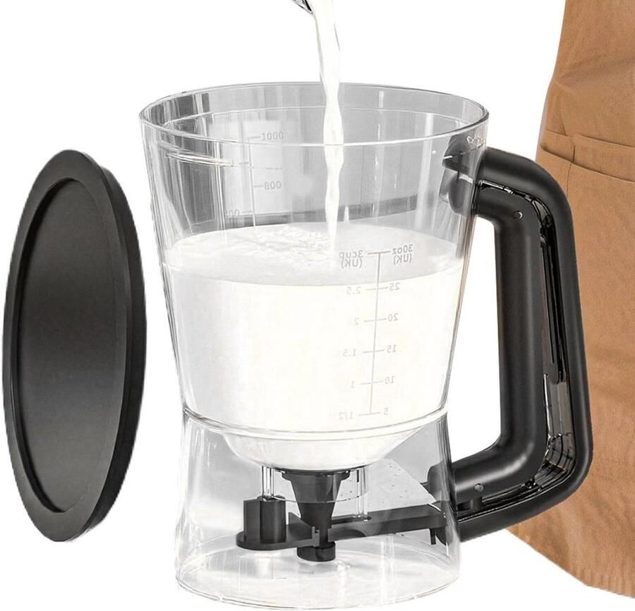Pannenkoek Deegdispenser Beslag Trechter Bakken Thuis Eenvoudige Dosering 1 Liter Transparant