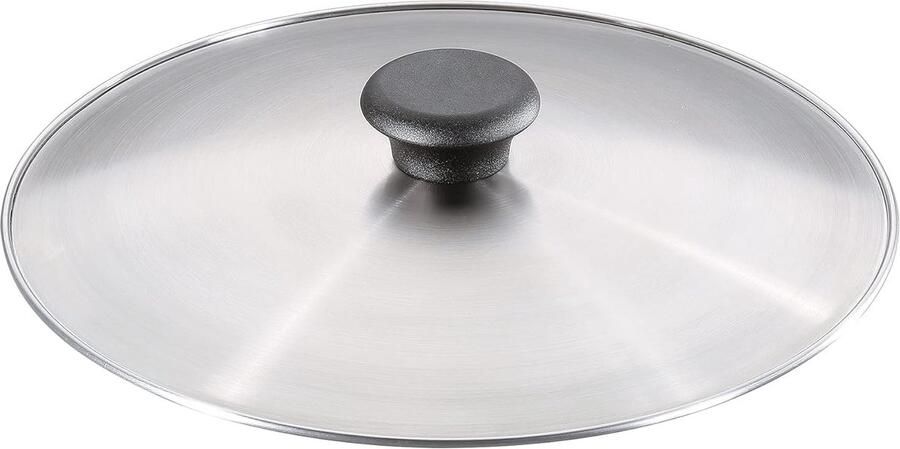 Pannenkoek Deksel Omkeerbaar Deksel Pannenkoeken Bakken Roestvrij Staal 30cm Diameter Zilverkleurig