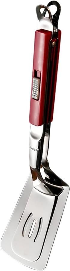 Pannenkoek Draai Tool Keukentang Grill Eten Omdraaien Sleufontwerp Olie 29 cm Rood
