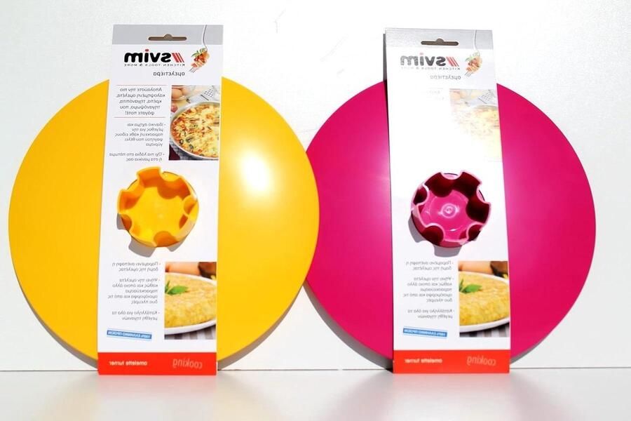 Pannenkoek Draaihulp Omdraaideksel Keuken Lekkernijen Omdraaien Universeel Past Ø 27 cm Roze Zonnegeel