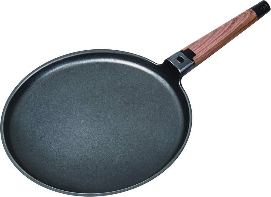 Pannenkoek en crêpe pan 28cm met antiaanbaklaag afneembaar handvat inductieklaar en vaatwasmachinebestendig