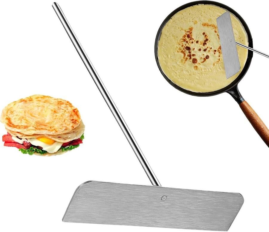 Pannenkoek Gereedschap Crêpe Spreider Koken en bakken Afneembare grip 27x15 cm Meerkleurig