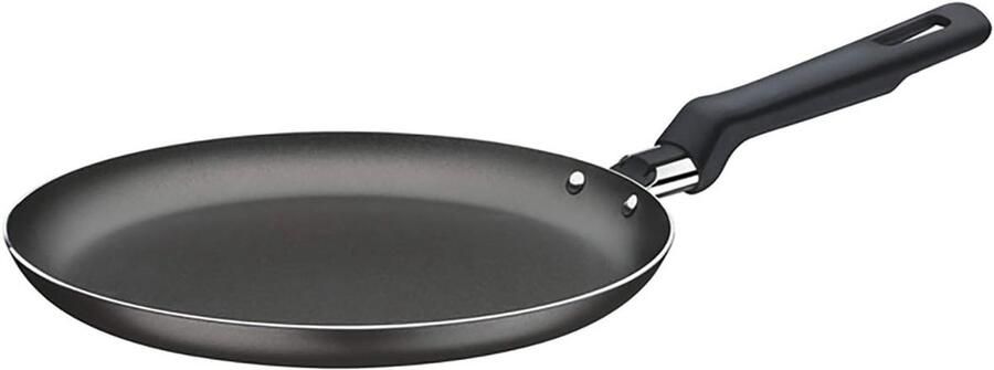Pannenkoek koekenpan Lekkere pannenkoeken bakken Lichtgewicht aluminium 22 cm Zwart