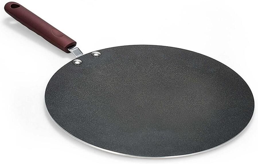 Pannenkoek Pan Crêpe Maker Lekker Bakken Anti-aanbaklaag 48 cm Zilver