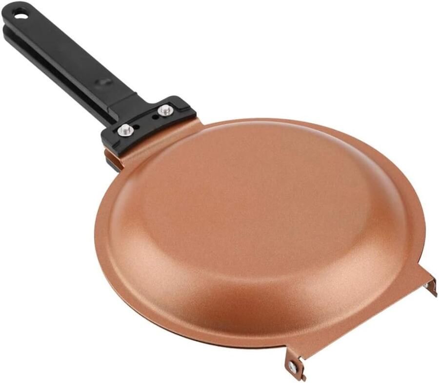 Pannenkoek Pan Omelet Maker Lekker Ontbijten Dubbelzijdig Flip Ontwerp 19 cm Diameter Antraciet