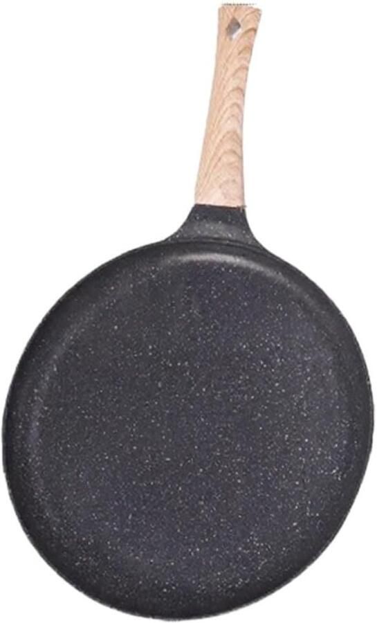 Pannenkoek Pan Platte Koekenpan Ontbijt Maken Antiaanbaklaag 20 cm Zwart