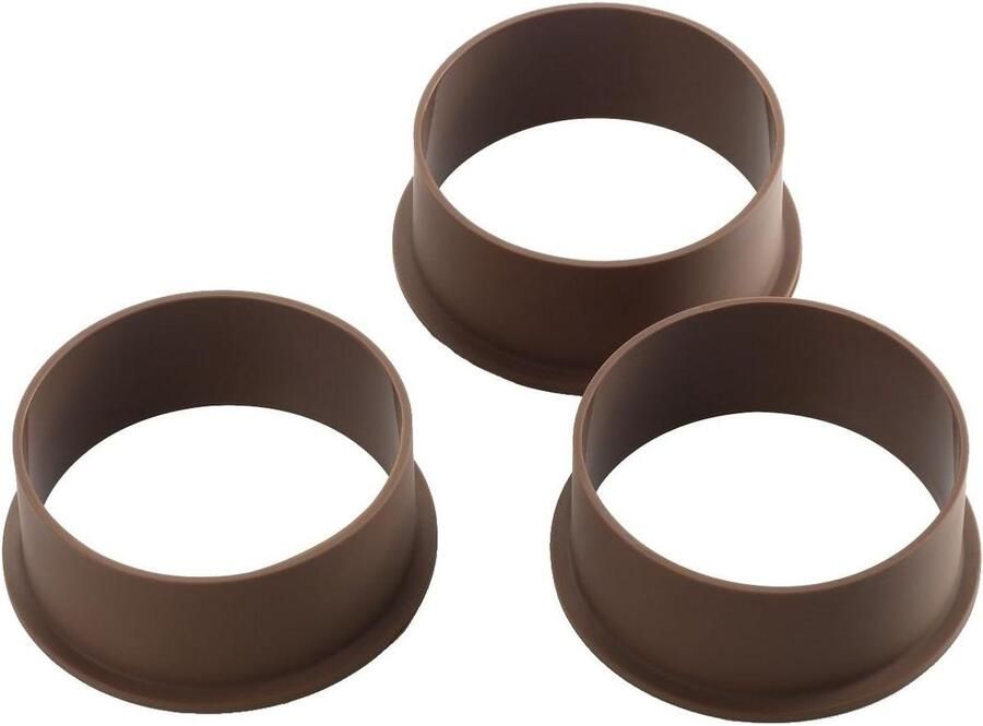 Pannenkoek Ring Bakvorm Set Dikke Pannenkoeken Maken Hittebestendig Siliconen 10x10x4cm Per Stuk Bruin