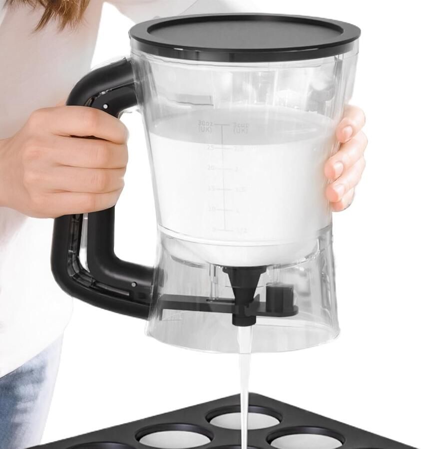 Pannenkoeken Beslag Dispenser 1 Liter Trechtervorm Handbediende Schudder