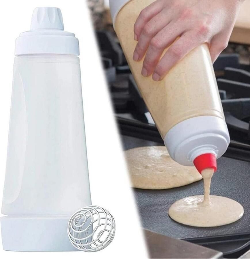 Pannenkoeken Deegdispenser en Mixer – Ideaal voor Pannenkoeken Wafels Crêpes Muffins en Poffertjes