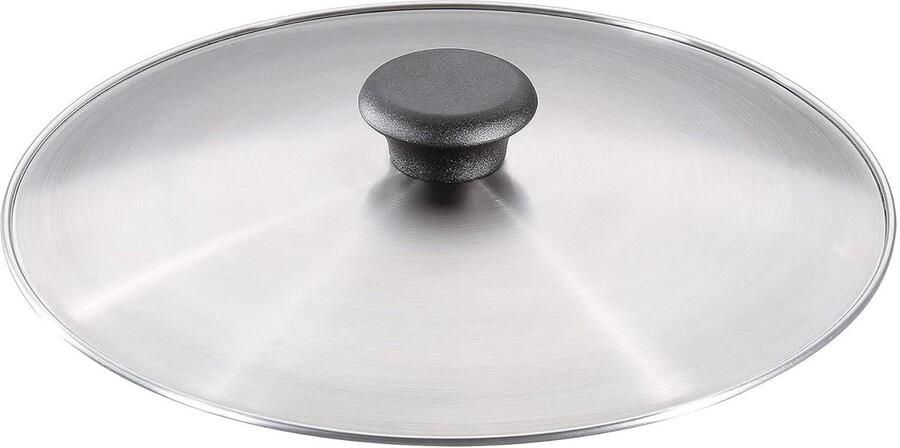 Pannenkoeken deksel Omkeerbaar deksel Pannenkoeken bakken Roestvrij staal 30 cm Zilverkleurig