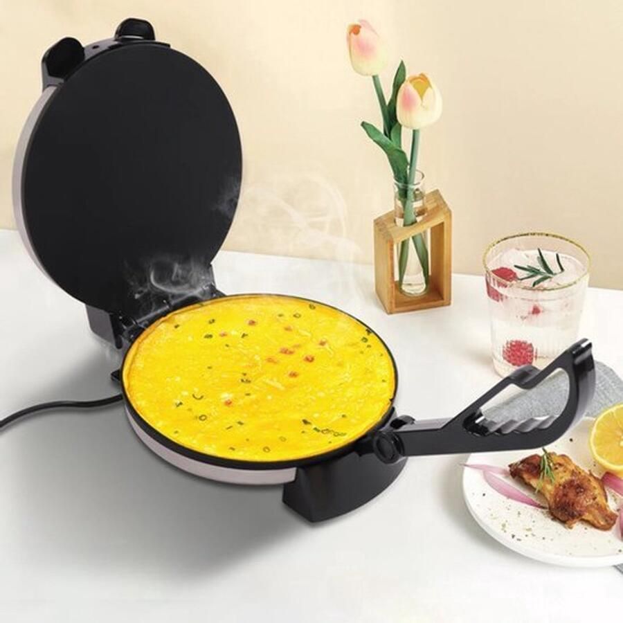 Pannenkoeken Maker Roti Maker Elektrische Chapati Maker RVS Persmachine Voor Indiase Stijl Chapati Tortilla Roti - Foto 2