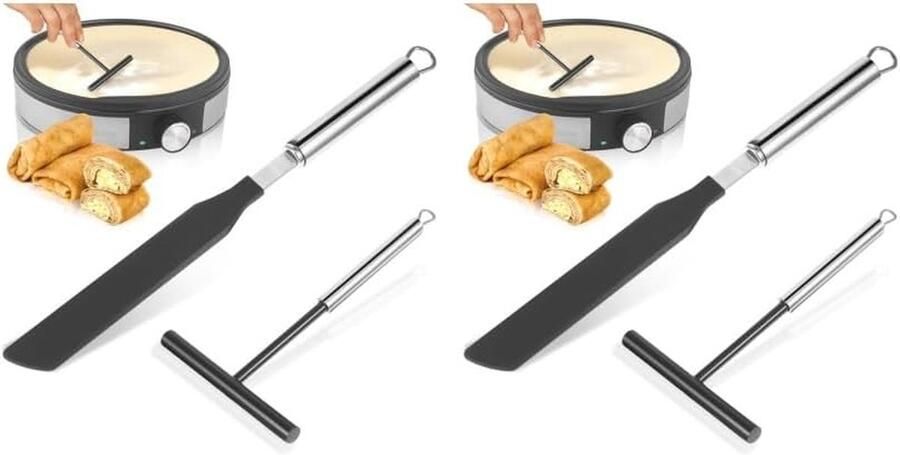 Pannenkoeken Spreader Beslag Schraper Pannenkoeken Bakken T-Vorm Ontwerp 32.5 cm Lengte Zwart