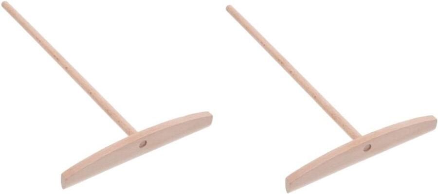 Pannenkoeken Spreider Crepe Maker Ontbijt Maken Ergonomisch Ontwerp 2 Delig Lichtgeel