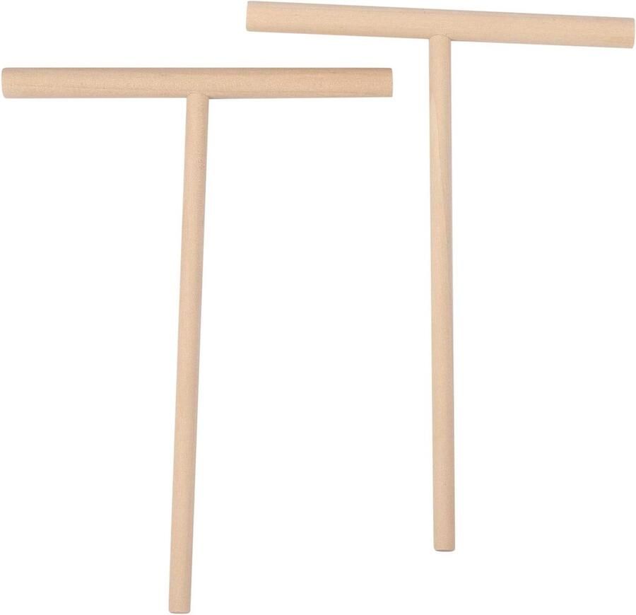 Pannenkoeken Spreider Deeg Stick Keuken Gereedschap Houten Materiaal 15.5 cm Houtkleur