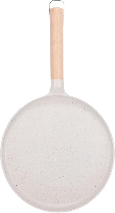 Pannenkoekenbakplaat Platte koekepan Flatbreads Bakken Dubbele antiaanbaklaag 24 cm Beige