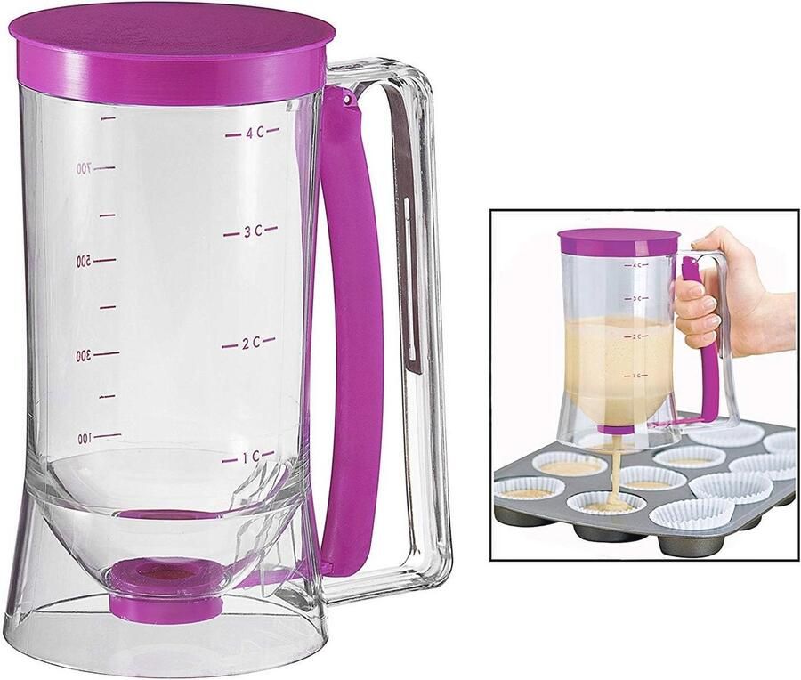 Pannenkoekendeegdispenser 900 ml voor muffins pannenkoeken en donuts