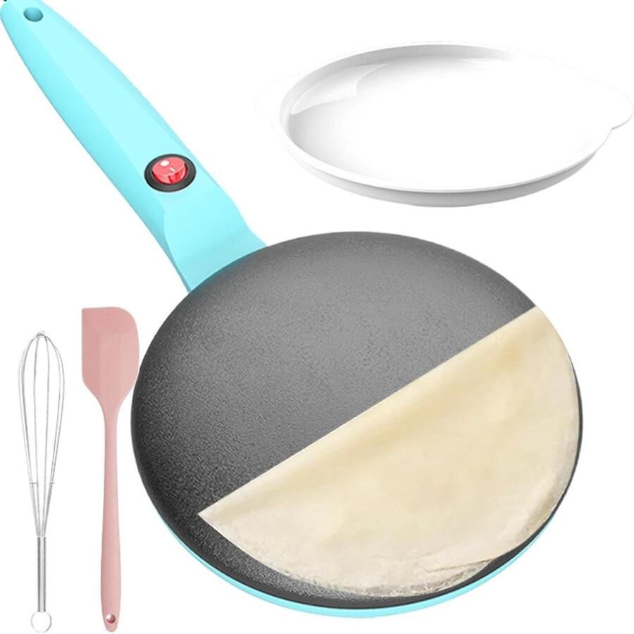 Pannenkoekenmachine Crêpeapparaat Ontbijt maken Automatische temperatuurregeling 78 inch Hemelsblauw