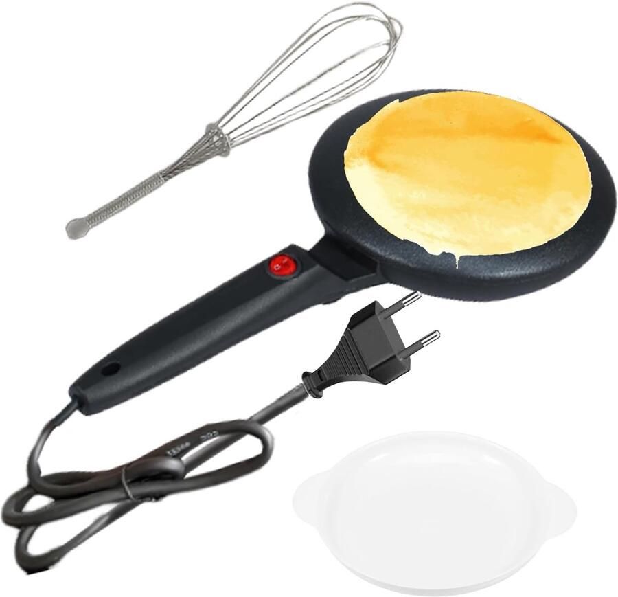 Pannenkoekenmachine Elektrische pan Snelle ontbijtjes Antiaanbaklaag 20cm diameter