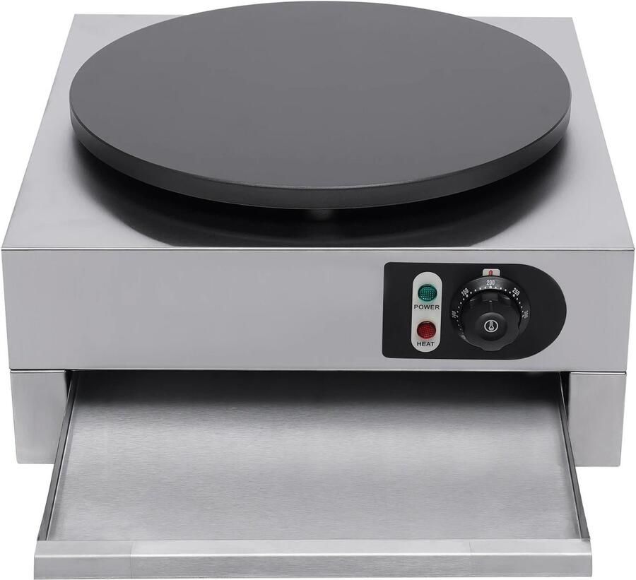 Pannenkoekenmaker 3000 W Vermogen 40 cm Diameter Professionele Crêpe Maker Houten Spatel Inclusief