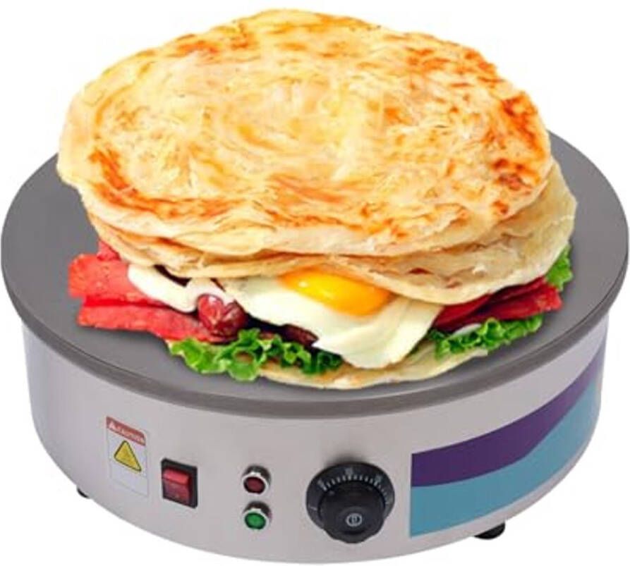 Pannenkoekenmaker 45 cm Professionele crêpemaker voor crêpes galettes burrito's en taco's
