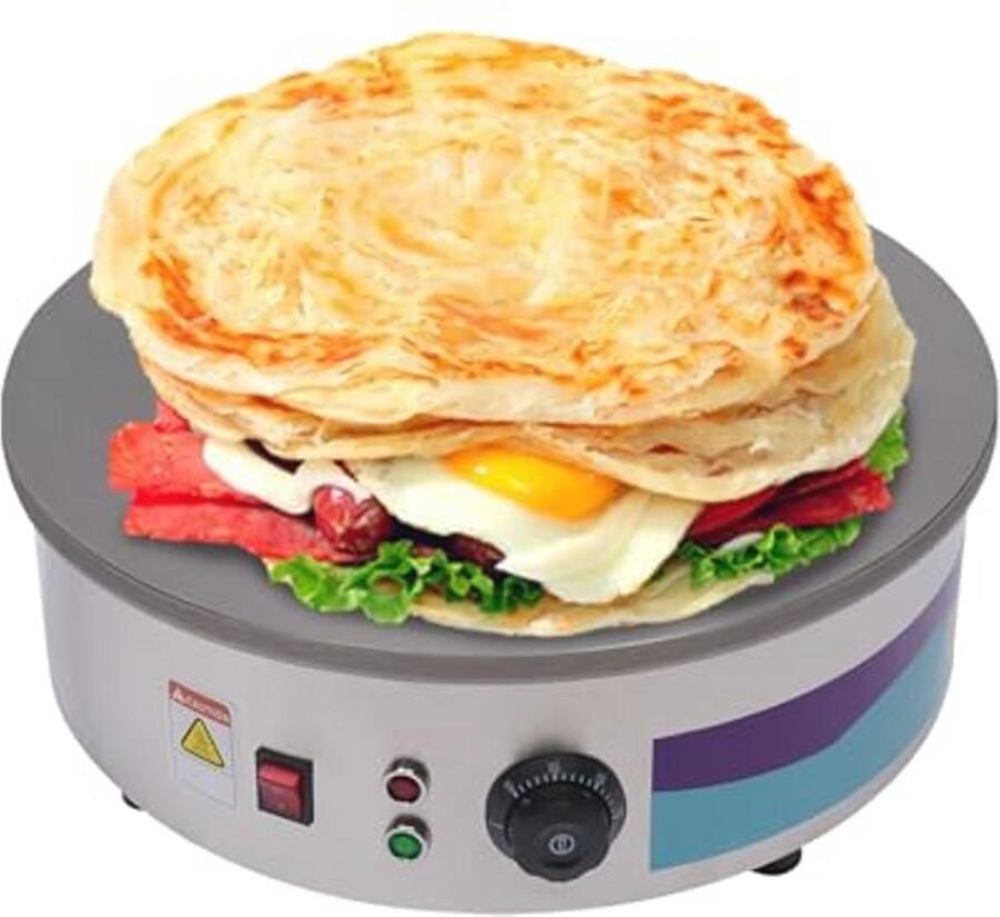 Pannenkoekenmaker 45 cm Professionele crêpemaker voor crêpes galettes burrito's en taco's
