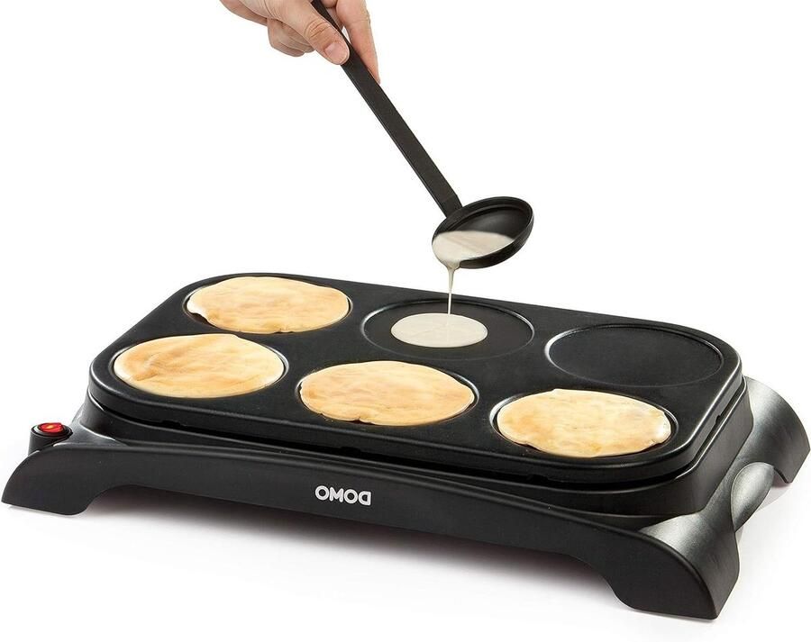 Pannenkoekenmaker Apparaat Snelle Pannenkoeken Voor 6 Pannenkoekjes 115 cm Diameter Zwart