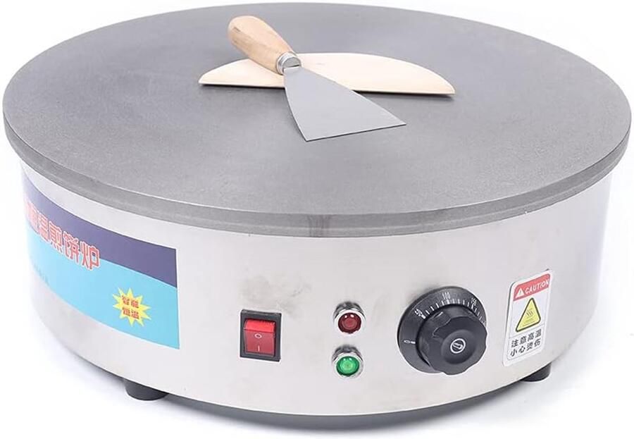 Pannenkoekenmaker Crêpe apparaat Lekkere pannenkoeken Grote diameter 45 cm Wit