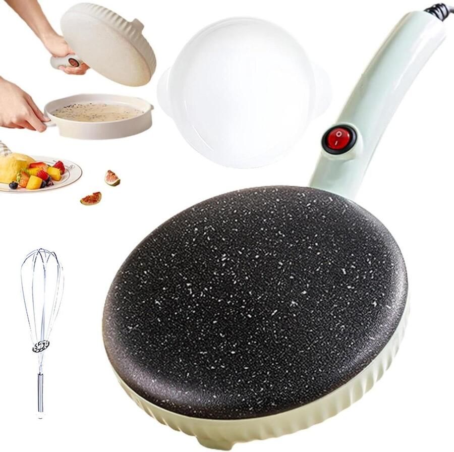 Pannenkoekenmaker Crêpe Maker Ontbijt Maken Handheld Ontwerp 375 cm Groen