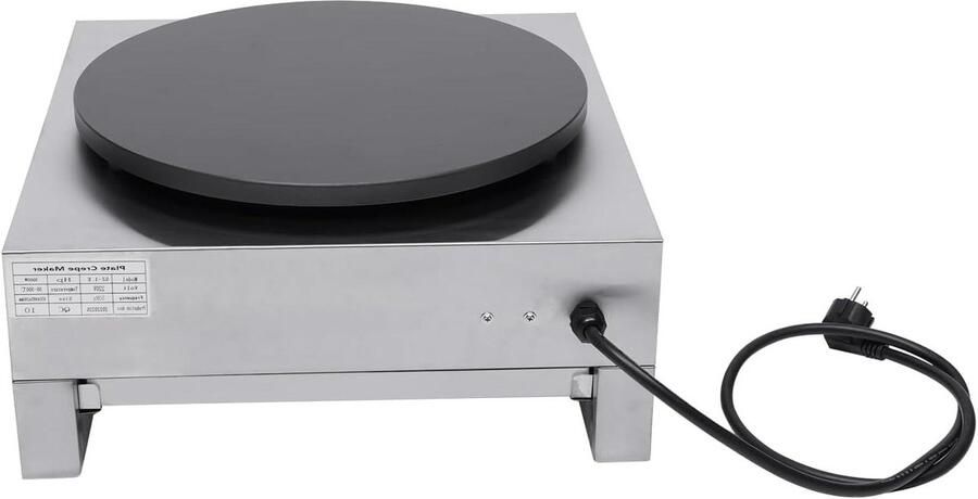 Pannenkoekenmaker Crêpeapparaat Grote Pannenkoeken Bakken Instelbare Temperatuur 40 cm Diameter Wit