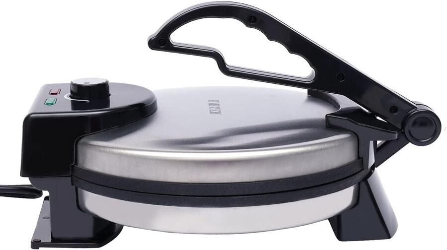 Pannenkoekenmaker Crêpesmaker omlet maker Snelle ontbijtjes maken Ergonomisch handvat 220 Volt Zilver