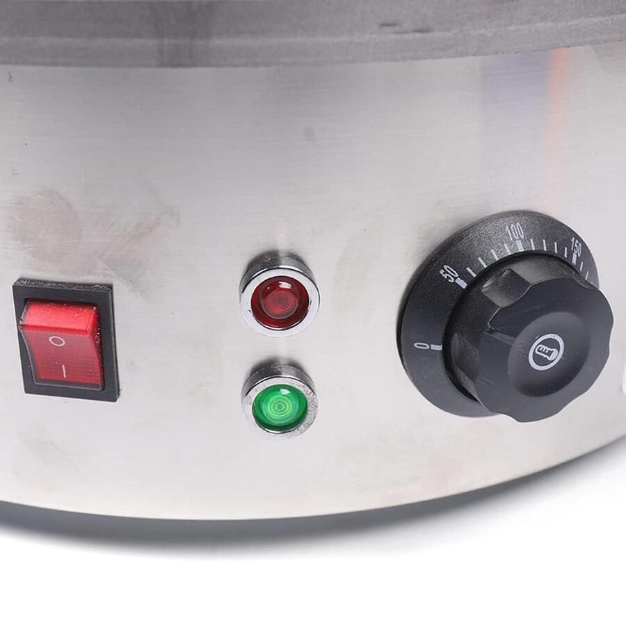Pannenkoekenmaker Crepespan Bakplaat Feestelijke Snacks Maken Non-stick Coating 45 cm Diameter Wit