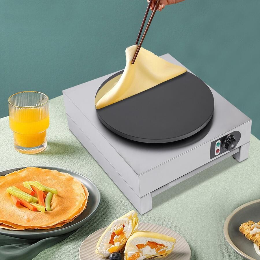 Pannenkoekenmaker Elektrisch 3 kW Vermogen 40 cm Diameter Anti-aanbaklaag 220V Aansluiting Voor Thuis En Winkel
