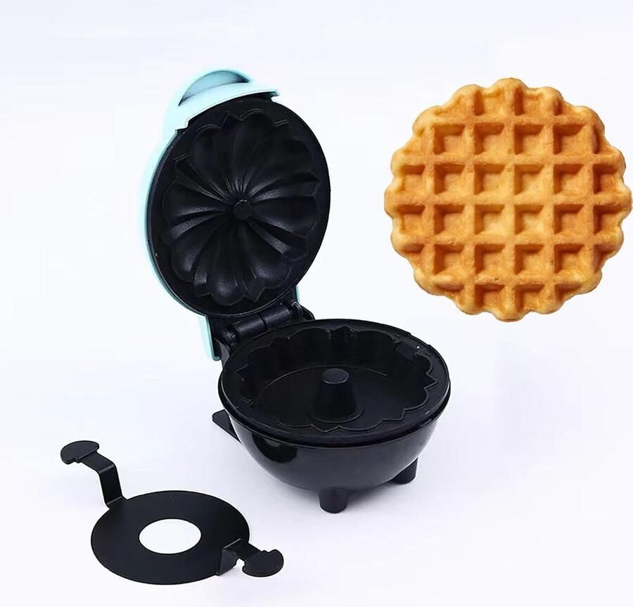 Pannenkoekenmaker Elektrisch Cakemaker Wafelmaker Snelle Ontbijtsnacks Dubbelzijdig Antiaanbak Compact 14cm Breed Rood