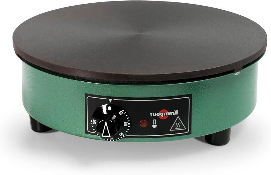 Pannenkoekenmaker Elektrisch Crêpe Maker Traditioneel Bakken Gietijzeren Plaat 35 cm Diameter Groen