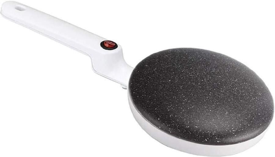 Pannenkoekenmaker Elektrisch Crêpe Pan Lekker Ontbijten Antiaanbaklaag 20 cm Wit