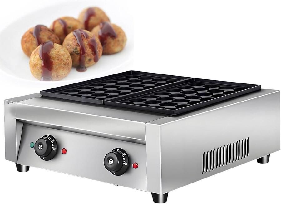 Pannenkoekenmaker Takoyaki Maker Mini Pannenkoeken Bakken Snelle Gelijkmatige Verwarming 4 cm Diameter Zilver