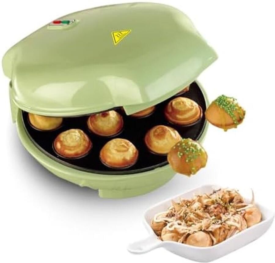 Pannenkoekenmaker Takoyaki Pan Snacks Maken Antiaanbaklaag 20x24x30cm Zwart