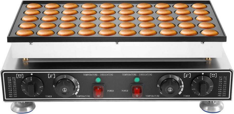 Pannenkoekenmaker voor Mini Pannenkoeken 50 Stuks 1800W voor Perfecte Desserts