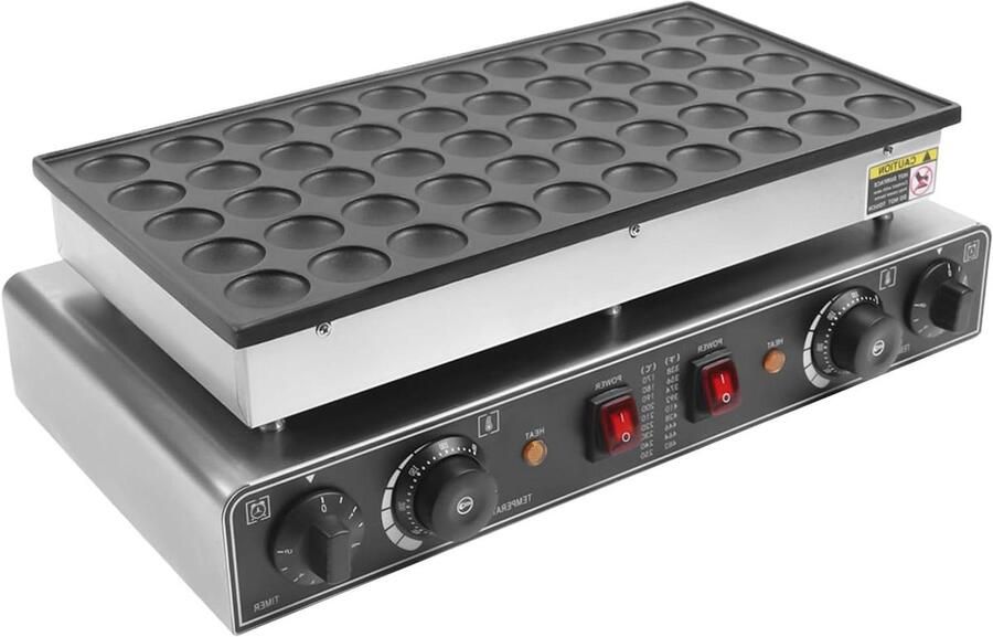 Pannenkoekenmaker Wafelijzer Snelle Snacks 50 Mini Porties 54 cm Zwart