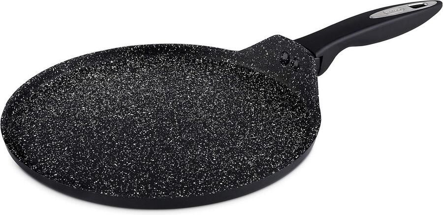 Pannenkoekenpan 25cm van Gesmeed Aluminium met Antiaanbaklaag Geschikt voor Inductie en Vaatwasser