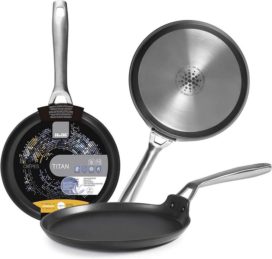 Pannenkoekenpan 26 cm Gietijzer Gelijkmatig Bakken Geschikt voor Inductie