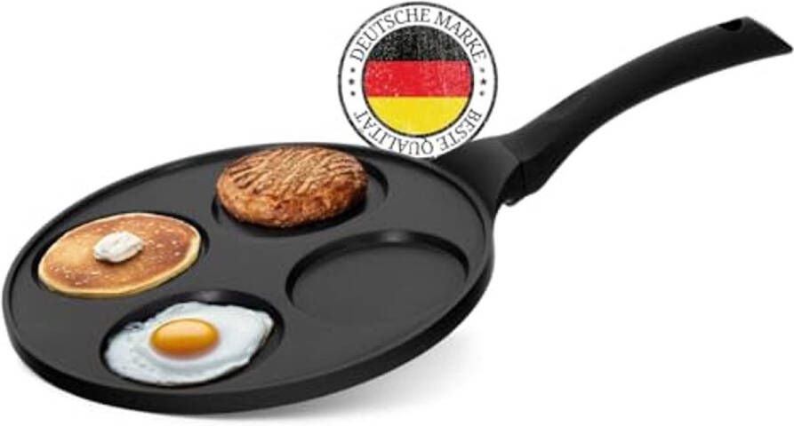 Pannenkoekenpan Ø 26 cm met Antiaanbaklaag Perfect voor Spiegeleieren en Poffertjes