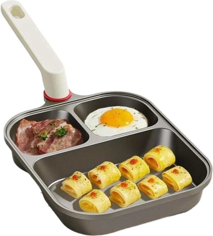 Pannenkoekenpan 26 Cm Nit -Stick Pancake Griddle Burger Fying Pot Koekenpan Grill Voor Steak Bacon Worst Omelet Dosa Tortilla Sandwich Ontbijt Kookkeukenfornuis