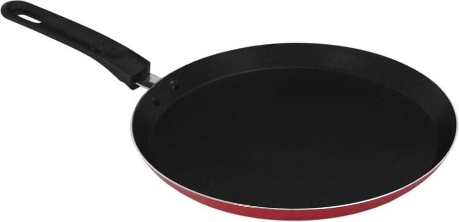 Pannenkoekenpan 26 cm rode kleur anti-aanbaklaag ideaal voor pannenkoeken SnelShoppen