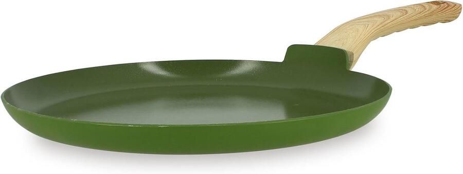 Pannenkoekenpan 26cm Olijf met Keramische Antiaanbaklaag Geschikt voor Inductie