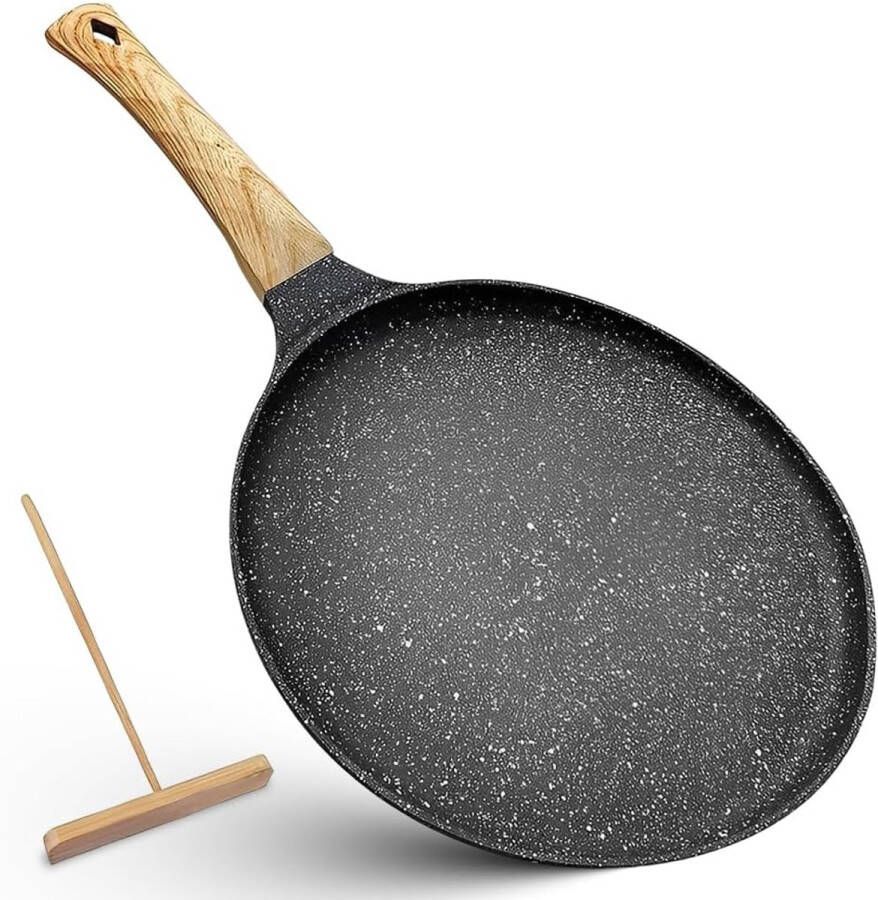 Pannenkoekenpan 28 cm met antiaanbaklaag voor inductie
