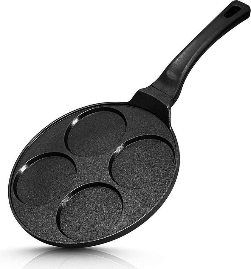 Pannenkoekenpan 4 kop marmeren anti aanbaklaag